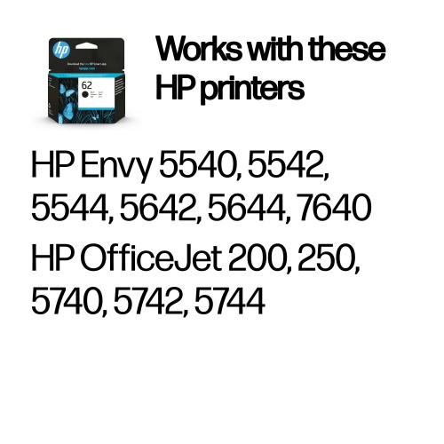 HP 62 (C2P04AE) Ink Cartridge, Black
