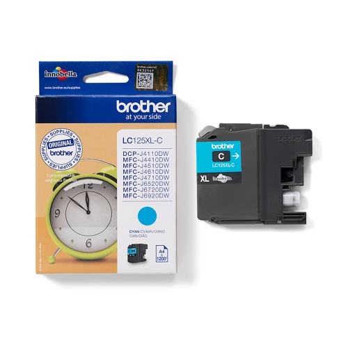 Brother LC125XL (LC125XLC) Ink Cartridge, Cyan