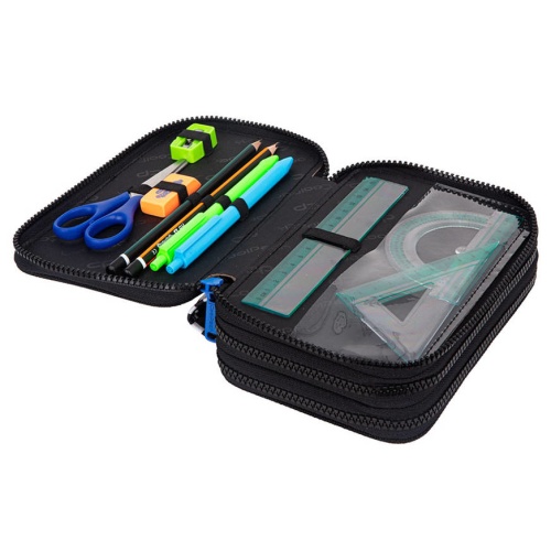 Triple decker pencil case with equipment CoolPack Jumper 3 Catch me