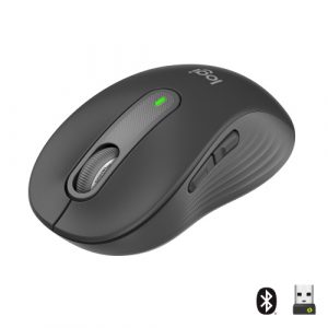 Logitech Signature M650 Wireless Mouse RF Wireless+Bluetooth Optical 4000 DPI, Graphite