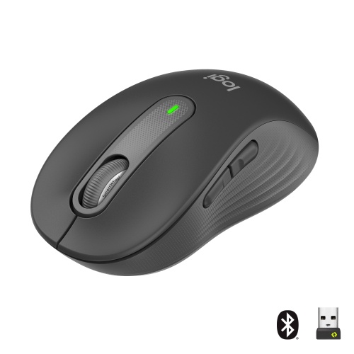Logitech Signature M650 Wireless Mouse RF Wireless+Bluetooth Optical 4000 DPI, Graphite