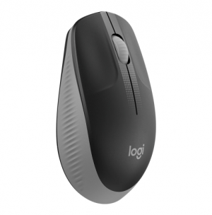 Logitech M190 Full-Size Wireless Mouse, RF Wireless, 1000 DPI, Mid Grey