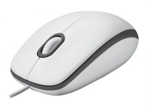 Logitech M100 Wired Mouse, 1000 DPI, White