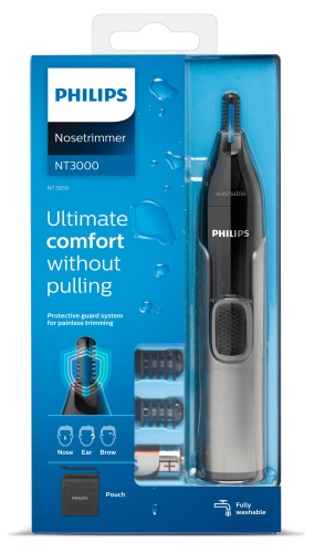 Philips 3000 Series NT3650/16 Nose, Ear and Eyebrow Trimmer, Grey