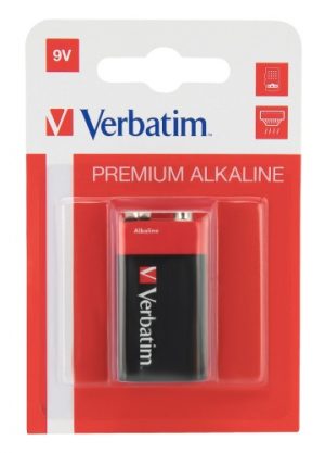 Verbatim 49924 Alkaline Battery 9V (Hangcard) (1 pc/Pack)