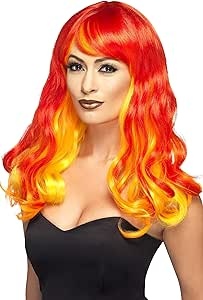 Ecost Customer Return Halloween! Smiffys Devil Flames Wig Red