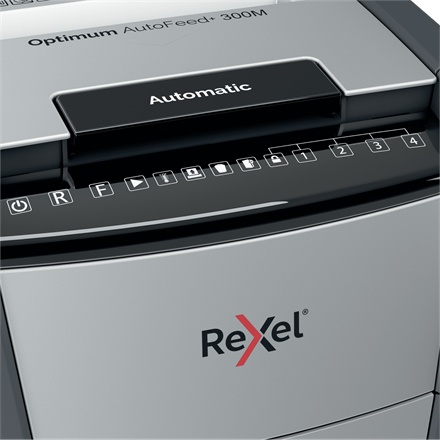 Rexel Optimum AutoFeed+ 300M Paper Shredder Micro-cut shredding 2x15 mm P-5 60L 55 dB