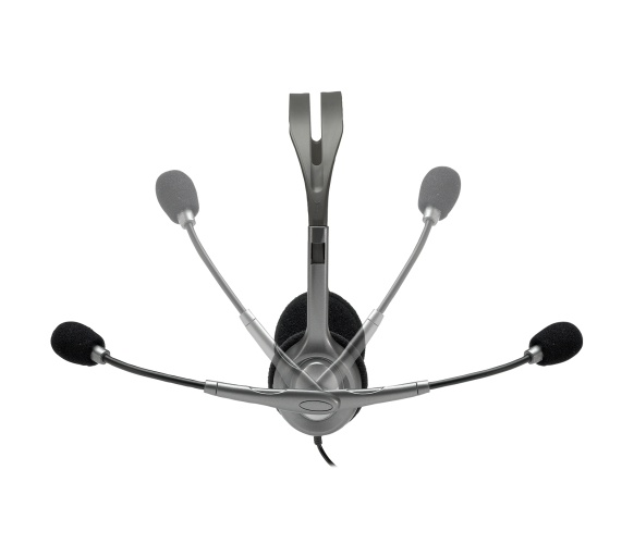 Logitech H110 Stereo Wired Headset, 3.5mm jack, Black/Silver