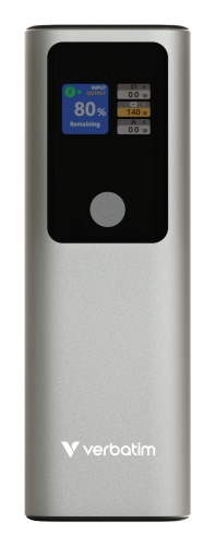 Verbatim 32269 Charge 'n' Go Power Bank 27000mAh 183W, USB-C, USB-A, Grey