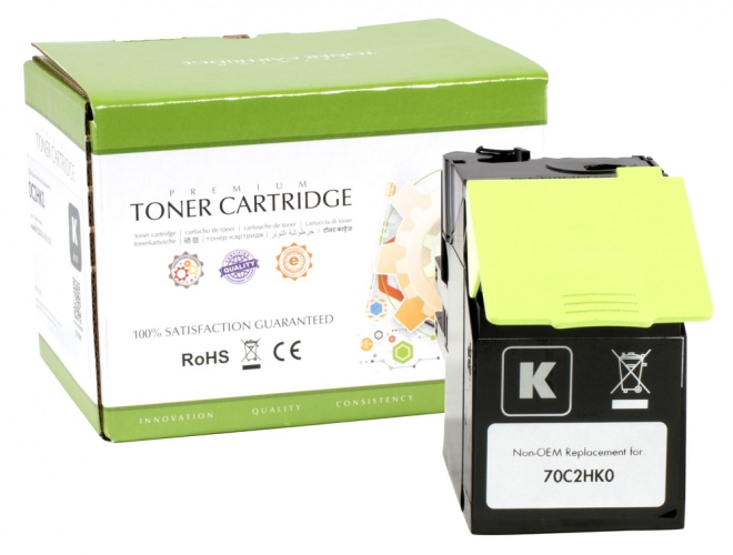 Static Control Toner Cartridge Black, Compatible with Lexmark 702HK (70C2HK0)