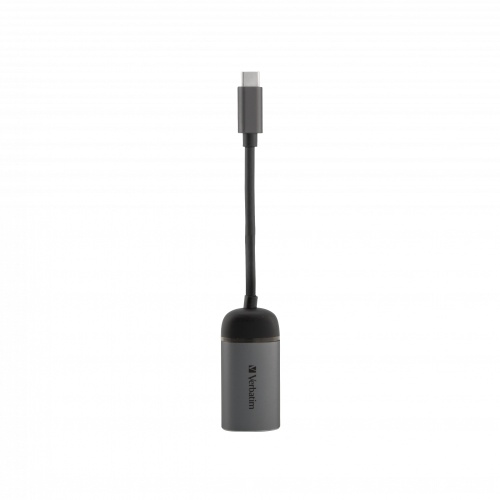 Verbatim 49146 USB-C to Gigabit Ethernet Adapter, USB 3.1 GEN 1, Gigabit Ethernet, Grey/Black