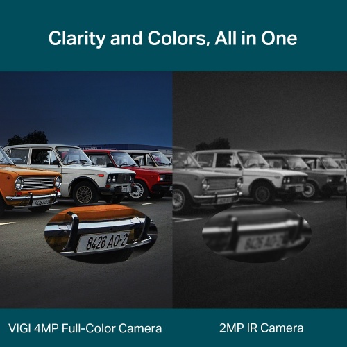 TP-Link VIGI C540V VIGI 4MP Outdoor Full-Color Dual-Lens Varifocal Pan Tilt Network Camera