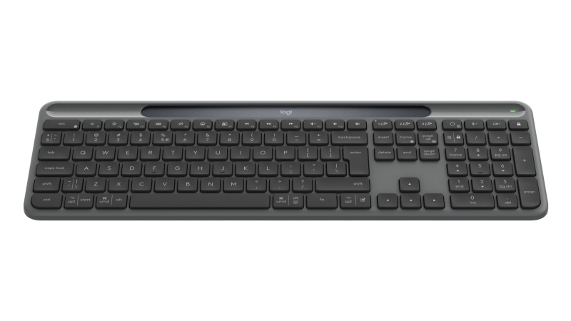 Logitech Signature Slim Solar+ K980 Wireless Keyboard, RF Wireless+Bluetooth, US Int, Graphite