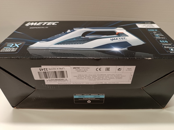 Ecost Customer Return, Imetec ZeroCalc Z3 3500 Steam Iron with Anticalcare Technology, Multi-Hole St