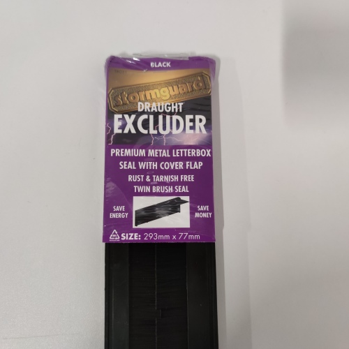 Ecost customer return Stormguard 06SR0310000BL Internal Metal Letter Box Brush Cover with Flap Blac