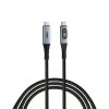 Verbatim 31848 Sync & Charge Cable USB-C to USB-C 100W 480Mbps 120cm, Power Display, Grey/Black