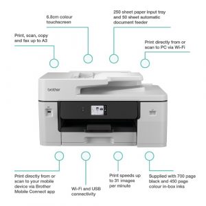 Brother MFC-J6760DW Printer Inkjet Colour MFP A3 31 ppm USB Wi-Fi Ethernet LAN