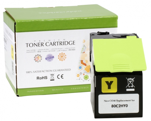 Static Control Toner Cartridge Yellow, Compatible with Lexmark 802HY (80C2HY0)