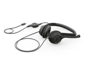 Logitech H390 Wired Headset, USB-C, Black
