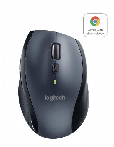 Logitech Marathon M705 Wireless Mouse, RF Wireless, 1000 DPI, Black/Grey