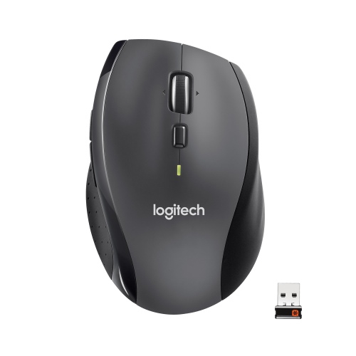 Logitech Marathon M705 Wireless Mouse, RF Wireless, 1000 DPI, Black/Grey