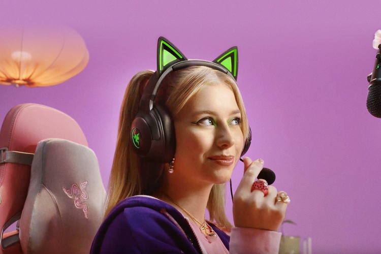 Razer Kraken Kitty V2 Wired Gaming Headset, Black