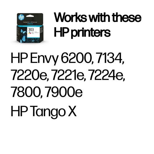 HP 303 Tri-color (T6N01AE) Ink Cartridge, CMY