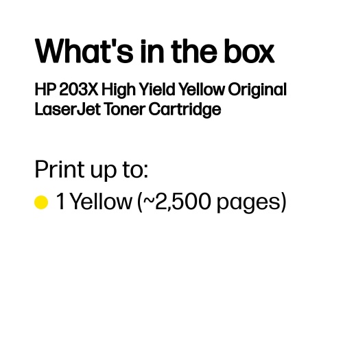 HP 203X (CF542X) Toner Cartridge, Yellow