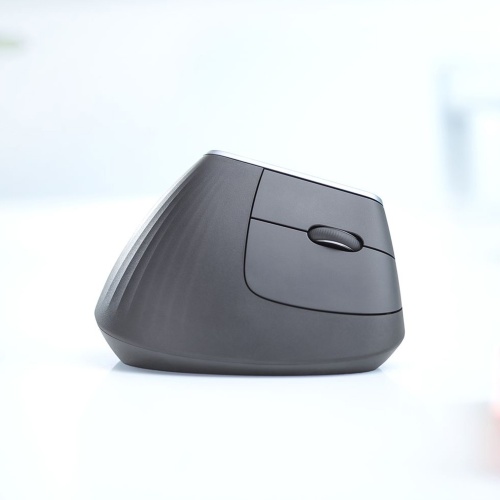 Logitech MX Vertical Ergonomic Wireless Mouse RF Wireless+Bluetooth, 4000 DPI, Graphite