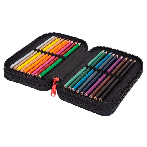 Triple decker pencil case with equipment CoolPack Jumper 3 Catch me
