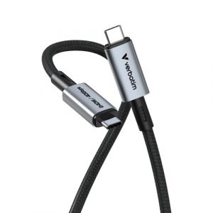 Verbatim 31847 Sync & Charge Cable USB-C to USB-C 240W 40Gbps 120cm, Grey/Black