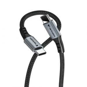 Verbatim 31846 Sync & Charge Cable USB-C to USB-C 100W 480Mbps 120cm, Grey/Black