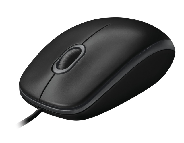 Logitech B100 Wired Mouse, USB Type-A, Optical, 800 DPI, Black