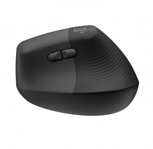 Logitech Lift Vertical Wireless Mouse, RF Wireless + Bluetooth, 4000 DPI, Graphite