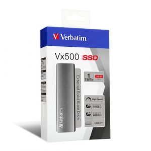 Verbatim 47444 Vx500 External SSD Drive 1TB, USB-C 3.2 Gen 2, Silver