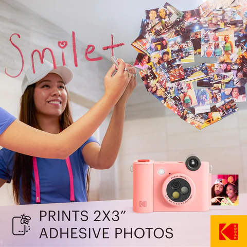 Kodak SMILE+ Instant Print Camera, 2x3'', Pink