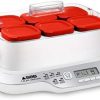 Ecost Customer Return SEB Yogurti?re 6 pots, 140 ml glass jars, 5 automatic programs, BPA -free,