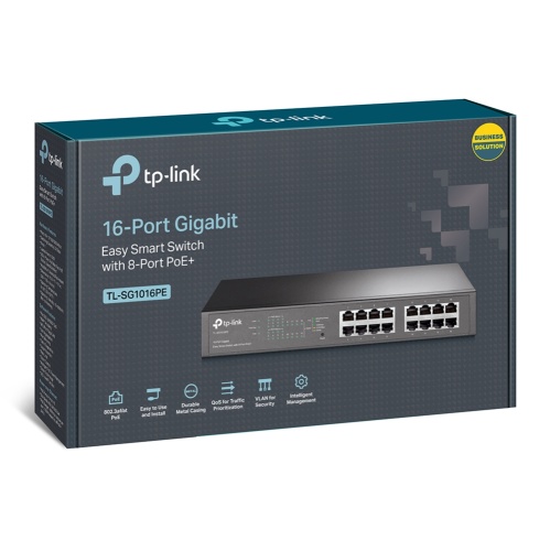 TP-Link TL-SG1016PE 16-Port Gigabit Easy Smart PoE Switch with 8-Port PoE+