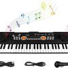 Ecost Customer Return m zimoon Children's Piano Keyboards, 49 Keys, Multifunctional Digital Piano wi