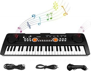 Ecost Customer Return m zimoon Children's Piano Keyboards, 49 Keys, Multifunctional Digital Piano wi