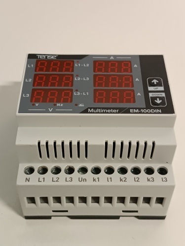 Ecost customer return Tense Elektronik EM100DIN Digital Multimeter For Measuring Current (1A100A), V