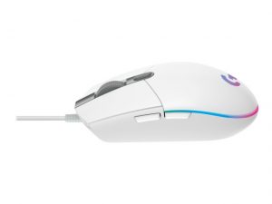 Logitech G203 Lightsync Wired Gaming Mouse USB-A 8000 DPI, White