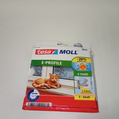 Ecost prekė po grąžinimo tesa moll E-Profile Rubber Seal, Self-Adhesive Seal for Insulating Gaps on