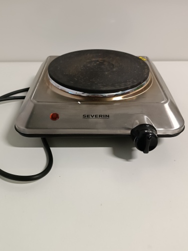 Ecost Customer Return Severin hotplate, mass hob (1x Ø 18 cm), stepless temperature setting, DK 1