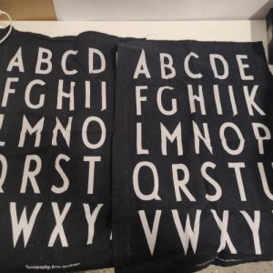 GAKcebJz3New2SKVkuljsPSxQyzdUpNnghJsea1Q Ecost customer return Design Letters Classic Tea Towel (Black) 100% Cotton, OekoTex Cert