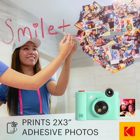 Kodak SMILE+ Instant Print Camera, 2x3'', Green
