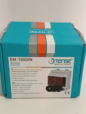 Ecost customer return Tense Elektronik EM100DIN Digital Multimeter For Measuring Current (1A100A), V