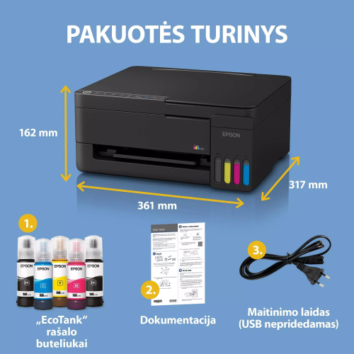 Epson EcoTank L3352 Printer inkjet Colour MFP A4 33 ppm USB Wi-Fi
