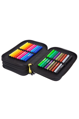 Triple decker pencil case with equipment CoolPack Jumper 3 Catch me