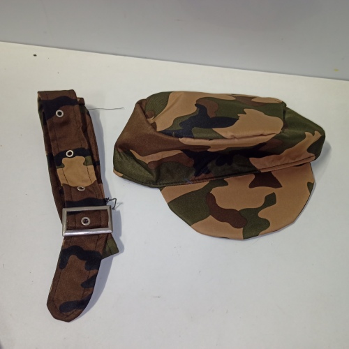 Ecost Customer Return Smiffys, Women's Sexy Army Girl Costume, Short Overalls, Belt and Hat, Size: S